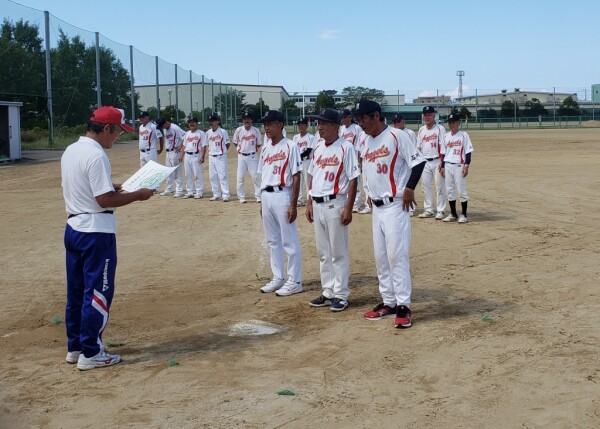 第19回シニア小松市長旗親善大会　義経戦準優勝チーム表彰式1